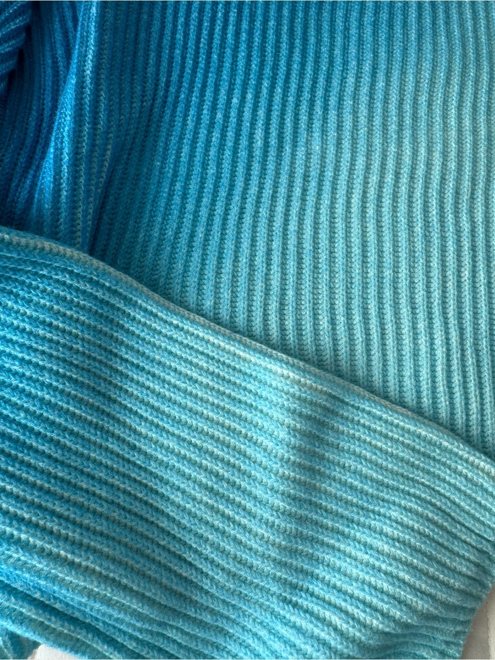 NWT WISPR Ombre Blue Ribbed Knit Sweater - Picture 3 of 8